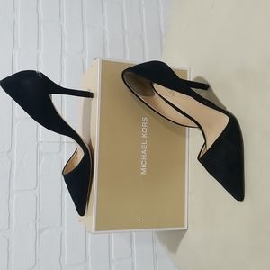 Michael Kors Suede Heels. Worn once . Added heels non-slide pads. Elegant style